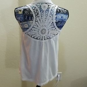 White crochet vest